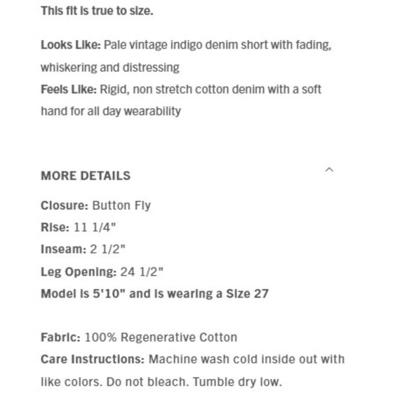 AGOLDE Parker Vintage Cut Off Short in Riptide | NWT - Picture 4 of 7